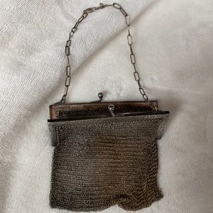 Vintage German Silver Soldered Mesh purse